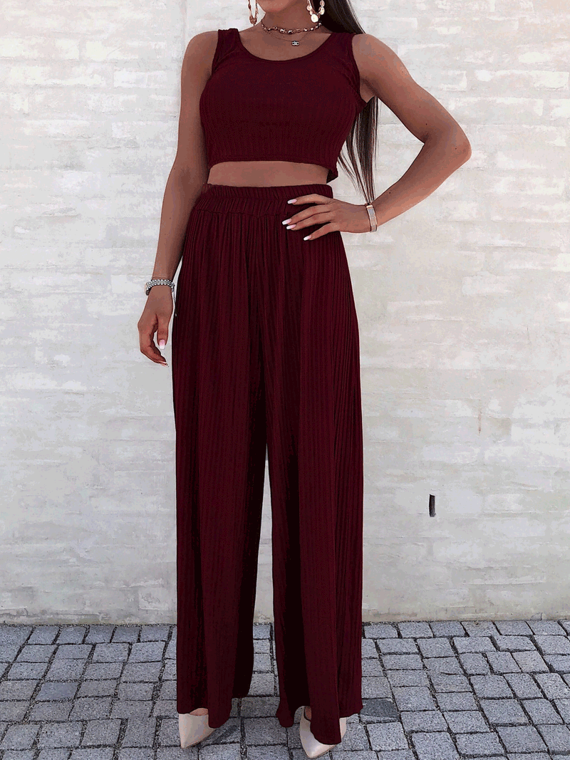 Women's Sets Casual Tank Top & Wide Leg Pants Two-Piece Set