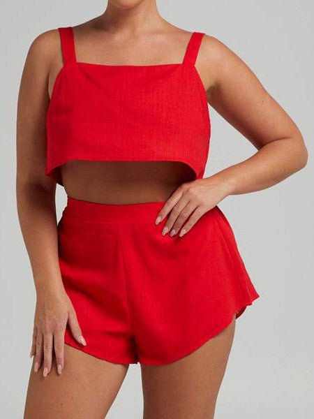 Women's Sets Square Neck Camisole & Shorts Two-Piece Set