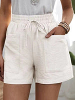 Women's Shorts Casual Solid Pocket High Waist Wide Leg Shorts