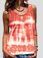 Women's Tank Tops Tie-Dye Print Sleeveless Tank Top