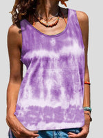 Women's Tank Tops Tie-Dye Print Sleeveless Tank Top